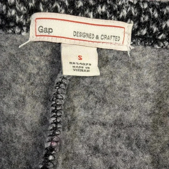 Gap Black/White Tweed Pattern Dress, Fleece feel inside, Size S - Picture 5 of 7
